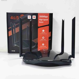 ROUTERS DNXT NEW 2023 4G LTE CPE HOTSPOT WIFI ROUTER LAPTOP BROADBAND 3 PORTS MODEM 5G MIFI SIM CARD MED 4 ANTENNA PORTABLE NETWORK Q231114