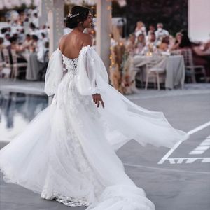 Vestidos de casamento sereia boêmio com manga de capa removível 3D floral praia country graden vestido de noiva 328 328