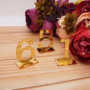 Party Decoration 6cm Height Wedding Supplies Direction Signs Table Numbers With Rectangle Base For Restaurant Shower Decor