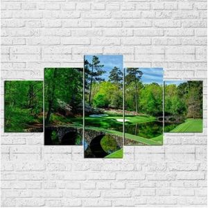 Paintings Paintings Augusta Masters Golf Course 5 Pcs Canvas Picture Print Wall Art Painting Decor For Living Room Poster No Framedpai Dh3Ex