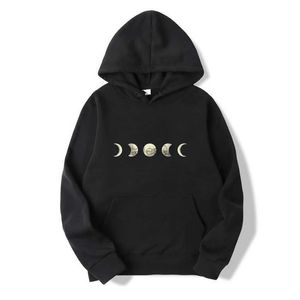 Herrtröjor tröjor måntryck hoodies för kvinnor män harjuku sommar t shirt nya mode svarta toppar roliga kvinnliga t-shirt casual tee kvinna kläder zln231114