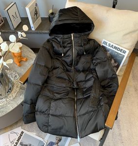 Piumino da donna invernale 2023 Cappotto con cappuccio di media lunghezza Parka spesso e caldo Outlet Sport all'aria aperta da donna