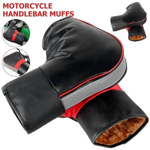 Five Fingers Gloves 1Pair Motorcycle Handlebar Muffs Protective Motorcycle Scooter Thick Warm Grip Handle Bar Muff Rainproof Winter Warmer Gloves 231113