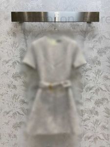 캐주얼 드레스 디자이너 이른 가을 트위드 짧은 허리띠 드레스 2B27