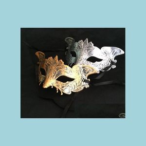 Máscaras de festa masculina máscara de águia vintage mardi gras halloween mascarerados gents planície cavalheiro natal bauta ouro lasca festivo dh1wa