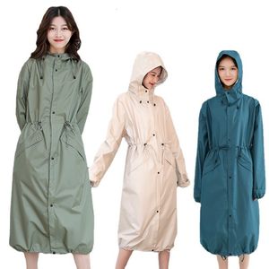 Płaszcze przeciwdeszczowe długie płaszcz przeciwdeszczowy Kobiety deszcz Poncho Kobiety Dziewczęta płaszcz deszczowy 230414