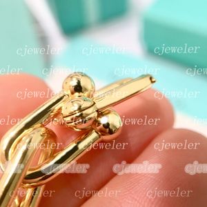 Charm Stud Wholesales Love Three Stud Earrings TIF925 Silver High High High 버전 6 체인 U 자형 대나무 스터드 이어링 디자이너 여성 주얼리 Orecchini