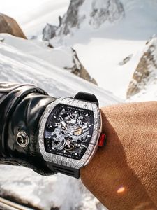 Wristwatches GEYA Great Wall Watch Automatic Tonneau Mens Waterproof Rectangle Sapphire Glass for Men Reloj Hombre 231114