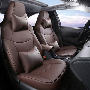 Bil Special Seat Covers för Toyota Corolla Cross SUV Faux Leather Full Set Compatible Airbag Seat Protector Custom Fit Auto Parts Black