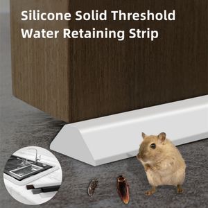 Drenos Silicone Banheiro Bailão de água Auto-adesivo Bendable Retter Retter Strip Separação molhada Bloqueador de chuveiro barreira de inundação de barragem 230414