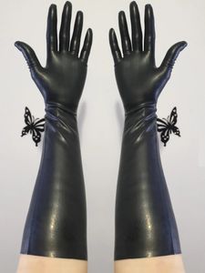 Five Fingers Gloves Latex mould women gloves Slim finger short Mittens Seamless five fingers Fetish 3D Version or 2D Long 231114