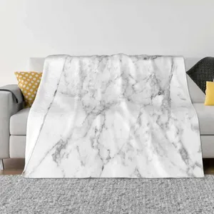 Cobertores Impressão de Mármore Branco Mais Recente Super Macio Luz Quente Cobertor Fino Pedra Cinza Cinza Preto Natural Moderno Elegante