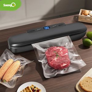 Diğer Mutfak Araçları Saengq Vakum Sızdırmazlık Makinesi Paketleme Makine Yiyecekleri Ücretsiz 10 PCS Çantalarla Ev Sızdırmazlığı Y231114