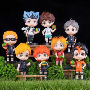 Action Toy Figures 8st anime haikyuu !! Kenma Kozume Shoyo Hinata Figur Kotaru Bokuto Yu Nishinoya Figurine Model Doll Toys AA230413