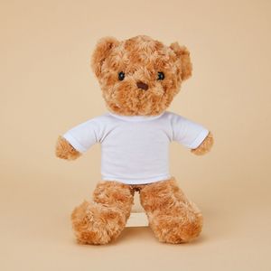 Camisa de poliéster em branco para sublimação, brinquedos de pelúcia, logotipo personalizado, impressão por sublimação, pano fotográfico para urso de pelúcia, coelho comedor 1114