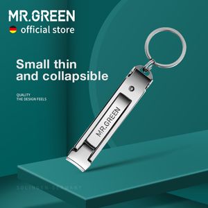 Nail Clippers MR.GREEN Collapsible Nail Clippers Small And Thin Portable Travel Nail Scissor Stainless Steel Manicure Cutter Tools Files 230413