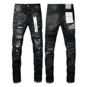 Lila 2024Designer märke jeans för män kvinnliga byxor lila sommarhål Hight kvalitet broderi jean denim byxor mens lila jeans s