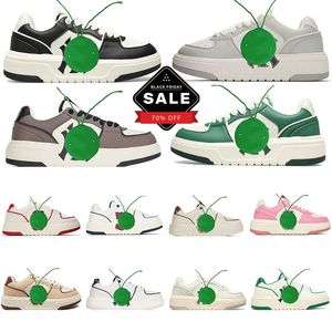 Dhgate casual skor svart vit rosa grön läderplattform designer sneakers för män kvinnor tennis bord träna gå chunky foder låga tränare