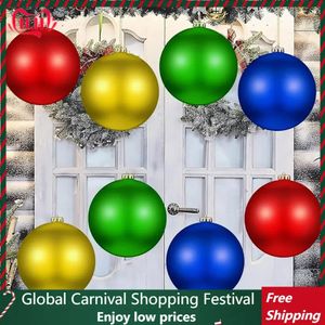 Christmas Decorations Set of 8 Ball Ornaments 6 Inch Shiny Ornament Indoor and Outdoor Plastic Hanging Tree 231113
