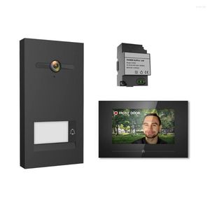 Videocitofoni Kit citofono touch screen impermeabile a 2 fili per sistemi di ingresso di sicurezza domestica Supportano stazioni e monitor CCTV multipli