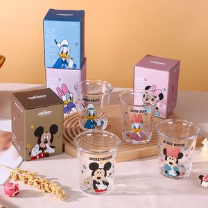 New Hot Selling Glass Water Cup Household Reverse Mouth Cup Online Red Cup Small Gift Wholesale Cartoon Cute Drinking Cup High Beauty