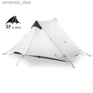 Палатки и навесы LanShan 2 3F UL GEAR 2 человека 1 человек Сверхлегкая палатка для кемпинга на открытом воздухе 3 сезона 4 сезона Профессиональная палатка из 15D силиконового стержня Q231117