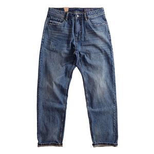 Men s jeans Autumn Vintage Cotton Löst raka ben jeans för att göra gamla män s arbetskläder trend alla avslappnade byxor 231113