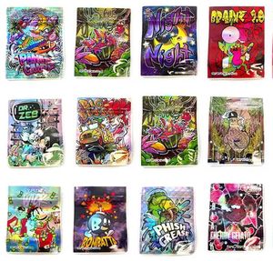 Phish Grease Edible Mylar Bags 3.5g Foil Resealable Uniquely Zipper Smellproof Plastic Drop Delivery Runtz