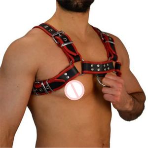 Arnês de couro eagleku para homens e mulheres, roupas de bondage para corpo gay, punk rave goth bdsm, cintos de peito, lingerie masculina 23115