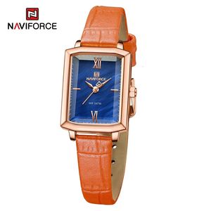 Relógios femininos NAVIFORCE à prova d'água relógio de pulso luxuoso pulseira de microfibra relógio feminino simples casual feminino relógio namorada presente montre femme 231115