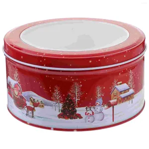 Förvaringsflaskor knäckare jul tennlåda godis fodral enkel burk kakor med lock containrar smycken barn