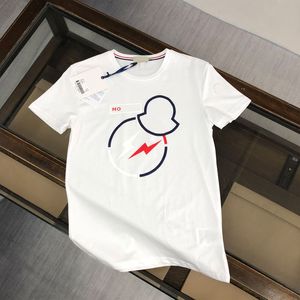 남자 티셔츠 Monclair T 디자이너 Monclairclers Street 캐주얼 Tshirt 통기성 남자 폴로 셔츠 느슨한 셔츠 여름 Tshirts 인쇄 Tops Tees V4T1