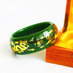 Bangle Natural Jade Armband Hand-Carved Fine Lady Jewelery Fashion Accessories for Women Round Charm Jadeite Gift