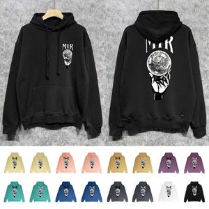 Designer Hand Planet bedruckter mehrfarbiger Langarm-Hoodie Street Loose reiner Baumwoll-Hoodie für Männer und Frauen gleich