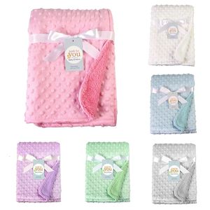 Blankets Swaddling 76 102CM Warm Double Layer Swaddle Wrap born Thermal Soft Bath Towel Stroller Cover Sleepsack 231115