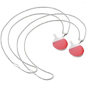 Pendant Necklaces 2 Pcs Novelty Necklace Male Mens Gifts Table Tennis Wedding Favors Decorative Chain Sports