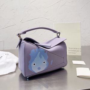 Loewss bulmaca çanta Tasarımcı Çanta Kadın Tek Omuz Lüks Moda çantalar Deri Alev Taşınabilir Çapraz Çapraz Çanta Kadın tote Bayan çanta Boyutu 24 cm