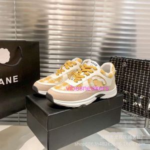 designer shoes women sneakers 2023 chaneels panda color matching sneakers for women thick soles versatile design dad