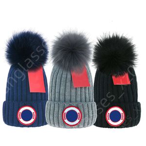Canada Hat Beanie Luxury Top Quality Designer Goose Beanie Hats For Men Womens Caps Designer Beanie Ball Top Wool Hat With Soft All Warm Woolen Hat Size With Dust Bag