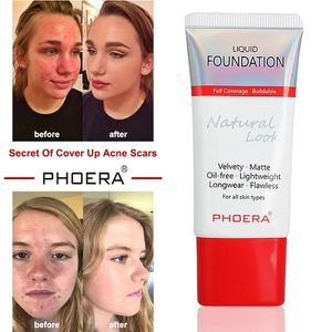 Body Paint PHOERA Mineral Touch Oil Control Matte Skin Friendly Liquid Foundation Makeup Full Coverage 24Hour Long Lasting TSLM1 231115