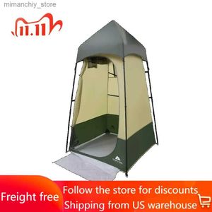 Tents and Shelters Ozark Trail Green Camping Tent Travel Lighted Shower Tent One Room Freight Free Supplies Equipment Beach Nature Hike Q231117