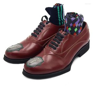 Scarpe eleganti stile inglese inverno formale uomo Oxford punta a punta vera pelle fatta a mano marrone matrimonio per me