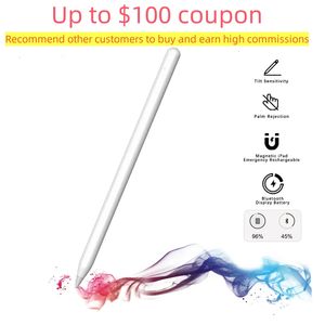 Magnetic Active Stylus Pen Capacitive Magnet Drawing Pencil 2nd generation Wireless Charging Touch Screen Pens for iPad Pro 3rd 11 12.9 Mini 6 Air 4th 5th 6th Tablet