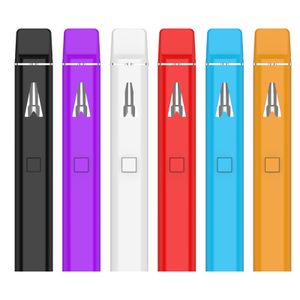 E cigaretter förvärm en disponibla vape -pennor 2 ml baljor tjock oljepenna 350 mAh laddningsbar batteribotten LED -ljus tomt tankegångar förångare startsatser