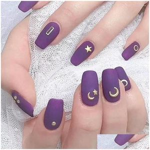 Nail Art Decorations Nail Art Decorations Jewelry Reusable 3D Metal Rivets Moon Star Accessories For Diy Manicure Enhance Charm With D Dhqk2