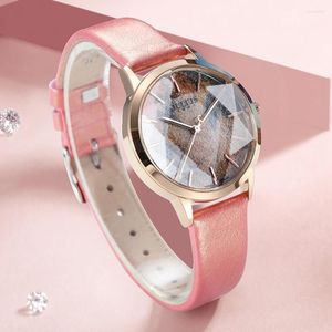 Orologi da polso Colorful Starry Sky Lady Orologio da donna Japan Quartz Fine Hours Fashion Dress Bracciale in pelle Ragazza Regalo di compleanno Julius No