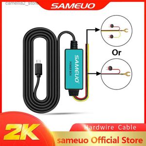 DVR per auto SAMEUO Cavo rigido 12V Micro USB Caricabatteria per auto 3,5 M Kit filo rigido per DVR per auto Dash Cam Dashcam Cavo di ricarica per fotocamera per auto Q231115