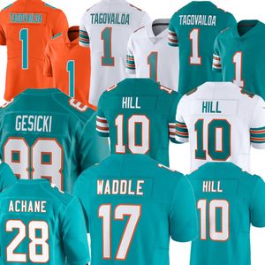 Tyreek Hill Jersey Bernie Kosar Dan Marino Tua Tagovailoa Jason Taylor Jaylen Waddle Devon Achane Jevon Holland Jalen Ramsey Larry Csonka Poyer Football Jersys