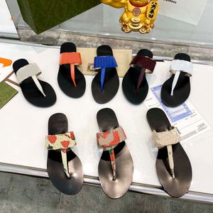 Luxury Brand Sandals Designer Women Slippers Slides Floral Brocade Genuine Leather Flip Flops Women Shoes Sandal Fashion Designer Ladies