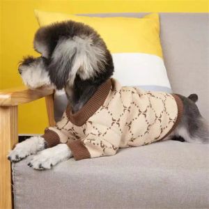 Maglione per animali di lusso Abbigliamento per cani G Maglione per cani di design Abbigliamento per animali carino 2 colori Maglione per animali caldo invernale Abbigliamento per animali di marca di moda